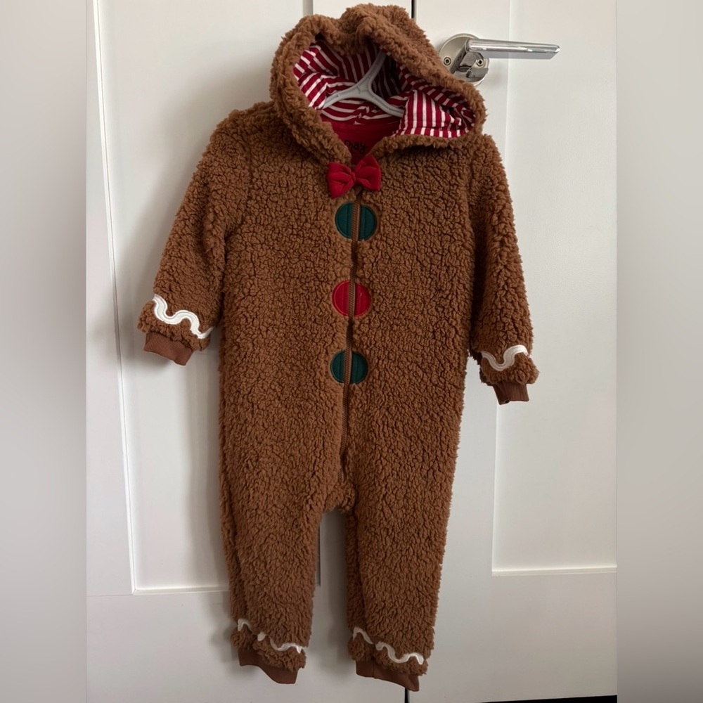 Little Sleepies PLAY Collection Fleece Bunting Suit - Gingerbread Man
